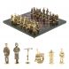 Шахматы из бронзы &amp;quot;Железнодорожники&amp;quot; доска 40х40 см, камень лемезит 127598