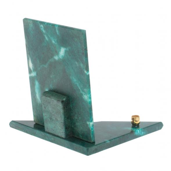 Икона с подсвечником Спаситель средняя из змеевика 12х12х13 см 118825