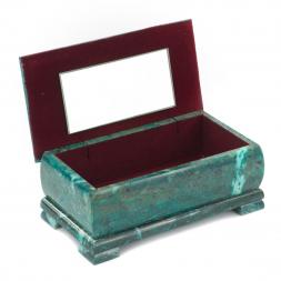 Шкатулка "Осенний пейзаж" змеевик 18х9х7 см