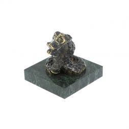 Статуэтка из бронзы и змеевика "Удав"