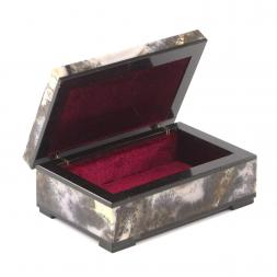 Каменная шкатулка из мохового агата 10,5х7х4 см