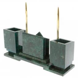 Настольный набор &amp;quot;Офисный&amp;quot; змеевик