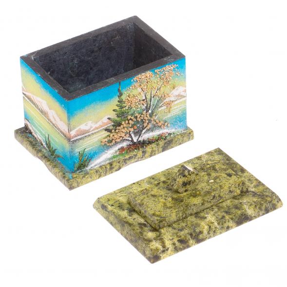 Шкатулка с рисунком из каменой крошки &amp;quot;Весна&amp;quot; 10,5х7х10 см 125069