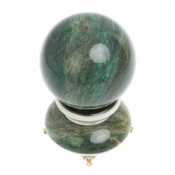 Шар "Антистресс" из шабровского змеевика 10,5 см на подставке