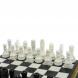Шахматы каменные на бронзовых ножках мрамор / змеевик 129760