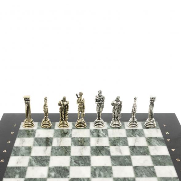 Шахматы подарочные &amp;quot;Афина&amp;quot; 32х32 см из змеевика и мрамора 128226