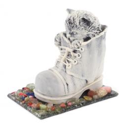Сувенир "Кот в ботинке" из мрамолита