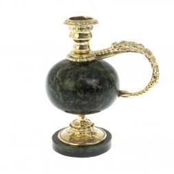 Подсвечник из бронзы с ручкой