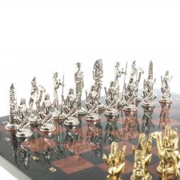 Шахматы "Древний Египет" доска 40х40 см лемезит змеевик