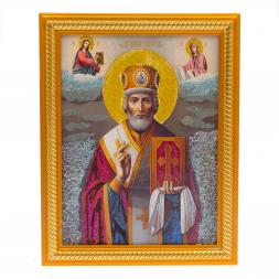 Икона "Николай Чудотворец" рамка багет 18х23 см