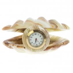 Часы «Ракушка» из оникса 10×10×5,5 см (3)