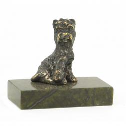 Статуэтка из бронзы и змеевика &amp;quot;Собачка малая №6&amp;quot;