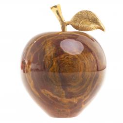 Яблоко сувенирное из камня оникс 10х11,5 см (4)
