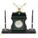 Настольные часы с ручками &amp;quot;Орел&amp;quot; из малахита 127765