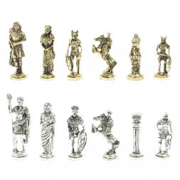 Шахматы подарочные "Галлы и Римляне" 36х36 см из мрамора и змеевика