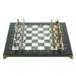 Шахматы подарочные "Галлы и Римляне" 36х36 см из мрамора и змеевика
