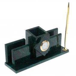 Письменный прибор &amp;quot;Менеджер&amp;quot; камень змеевик