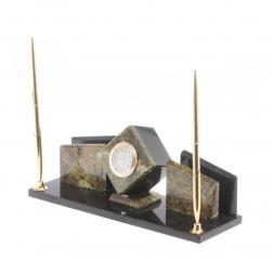 Письменный мини-набор &amp;quot;Куб&amp;quot; камень офиокальцит