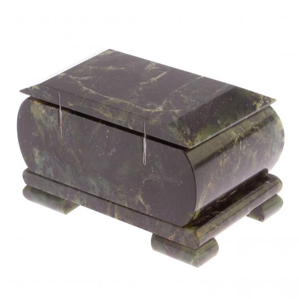 Шкатулка из камня нефрит 10х6х6,5 см 125920