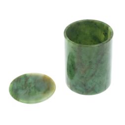 Термокружка из камня нефрит 7х7х9,5 см