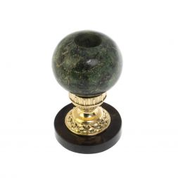 Подсвечник из бронзы &amp;quot;Шар&amp;quot; змеевик офиокальцит