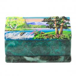 Шкатулка с расписной крышкой Лето 10,5х6,5х5 см