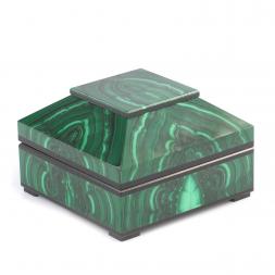 Малахитовый ларец &amp;quot;Квадрат&amp;quot; 8х8х5 см