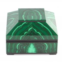 Малахитовый ларец &amp;quot;Квадрат&amp;quot; 8х8х5 см