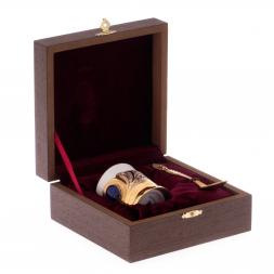 Кофейная чашка &amp;quot;Лазурит&amp;quot; фарфор 80 мл в подарочной упаковке Златоуст