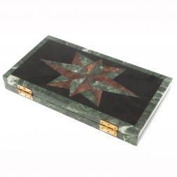 Подарочные нарды "Роза ветров" лемезит шабровский змеевик