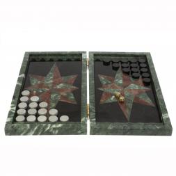 Подарочные нарды "Роза ветров" лемезит шабровский змеевик