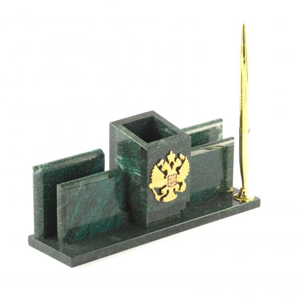 Письменный прибор &amp;quot;Россия&amp;quot; из змеевика 113455