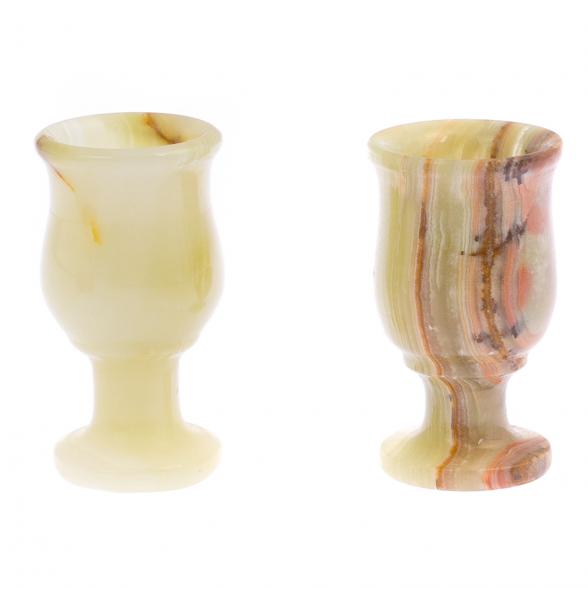 Набор рюмок из оникса 2 шт 20 мл 3,8х7 см в коробке (1,5х3) 125610