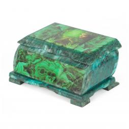 Шкатулка Хозяйка медной горы с иллюстрацией под малахит н2 17,5х10,5х8 см