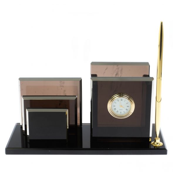 Письменный прибор &amp;quot;Супер&amp;quot; из черного обсидиана 129059