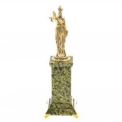 Часы &amp;quot;Фемида - богиня правосудия&amp;quot; камень змеевик