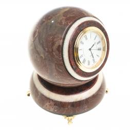 Часы &amp;quot;Шар Антистресс&amp;quot; из камня лемезит 11х11х14 см