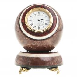 Часы &amp;quot;Шар Антистресс&amp;quot; из камня лемезит 11х11х14 см