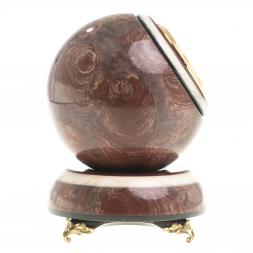 Часы &amp;quot;Шар Антистресс&amp;quot; из камня лемезит 11х11х14 см