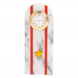 Часы "Погон майор МВД" из мрамора