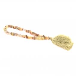 Четки из зелено-коричневого оникса 33 бусины грани