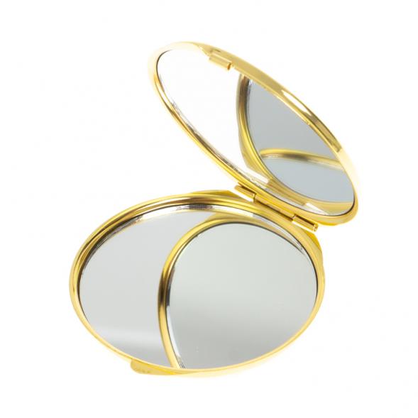 Зеркальце круглое из малахита с хризоколлой цвет золото 126742