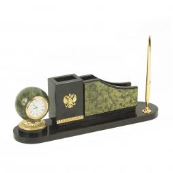 Настольный набор &amp;quot;Шар&amp;quot; змеевик