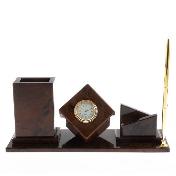 Письменный набор &amp;quot;Стандарт&amp;quot; камень обсидиан 121953