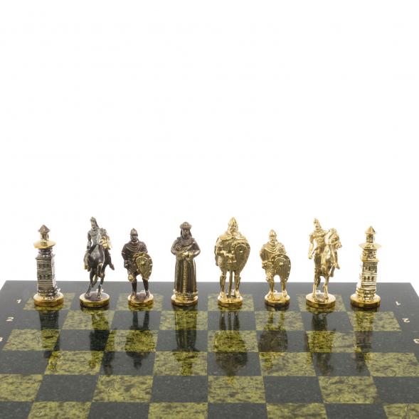Шахматы сувенирные &amp;quot;Богатыри&amp;quot; змеевик доска 44х44 см 126129