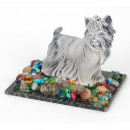 Сувенир &amp;quot;Собака йорк терьер&amp;quot; из мрамолита