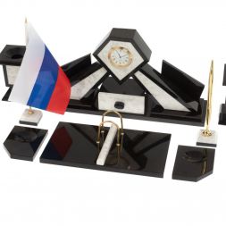 Настольный набор &amp;quot;Алмаз&amp;quot; из мрамора