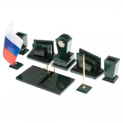 Настольный набор &amp;quot;Бюрократ&amp;quot; камень змеевик