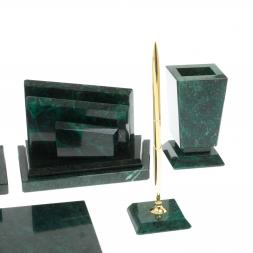 Настольный набор &amp;quot;Бюрократ&amp;quot; камень змеевик