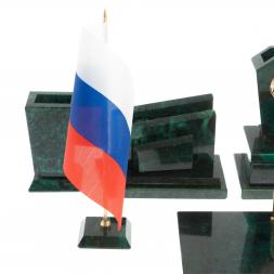 Настольный набор &amp;quot;Бюрократ&amp;quot; камень змеевик